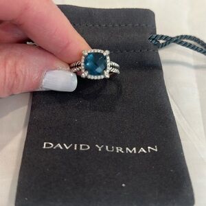 David Yurman Châtelaine Small Pavé Bezel Ring with Diamonds